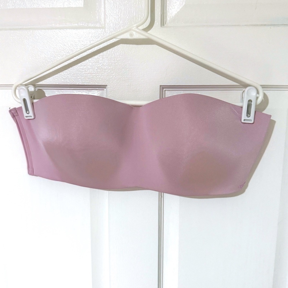 Skims Fits Everybody Strapless Bra‎ Mauve Pink Purple Size 42C Seamless Molded